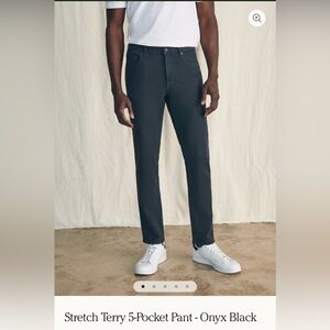 Faherty Stretch Terry 5-Pocket Pant - Onyx Black - 29x30
